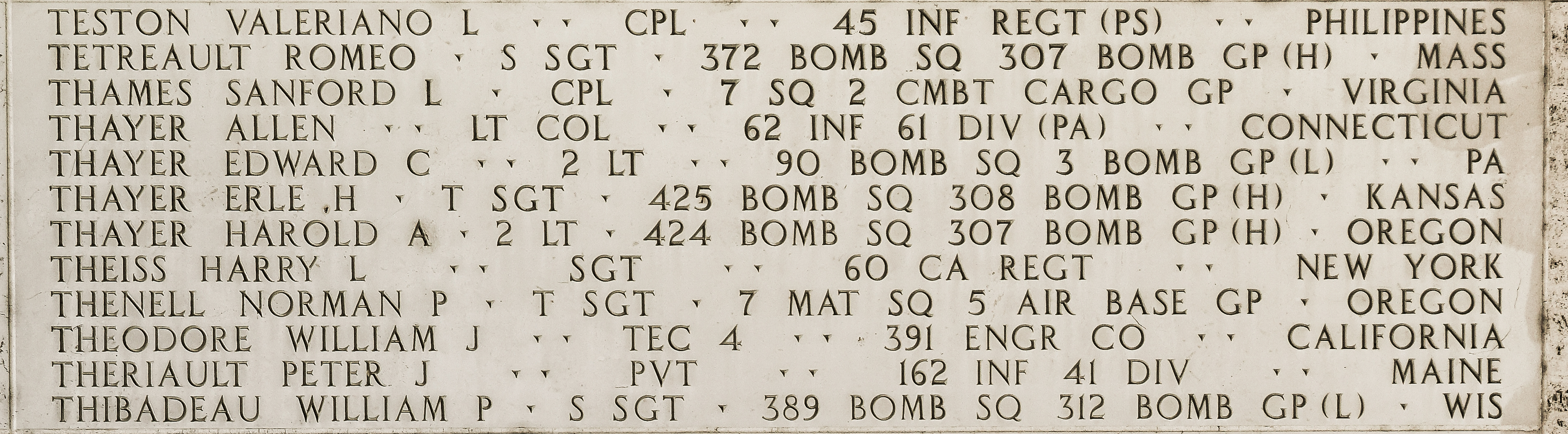 Sanford L. Thames, Corporal